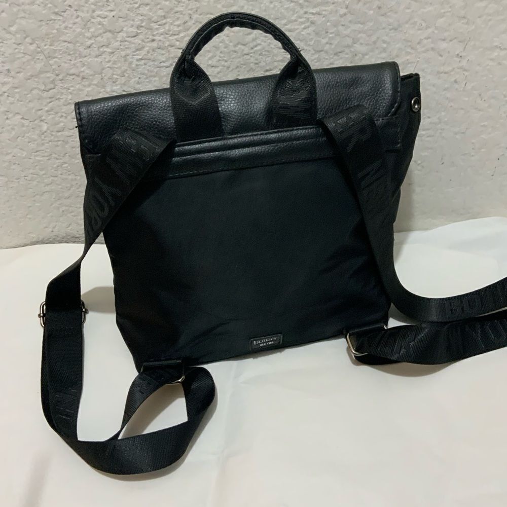 Botkier Mini Black Faux Leather Nylon Backpack - Picture 3 of 15